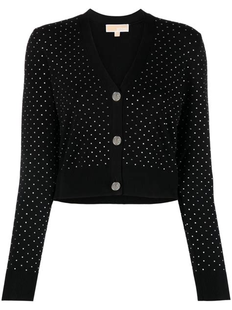 Michael Kors Sheer Crop Cardigan 